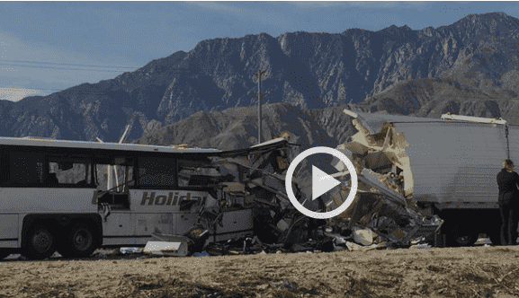 UPDATE: Driver in Palm Springs Tour Bus Crash Had Checkered Safety Record