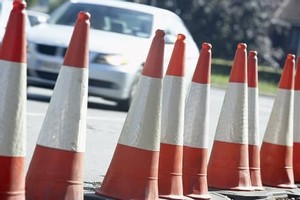Traffic Cones in a construction zone