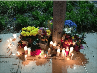 candlelight vigil for Chad DeLorm