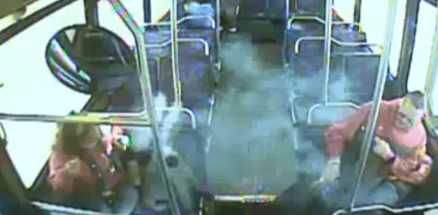 Dramatic E-Cigarette Explosion on Fresno Bus Caught on Camera